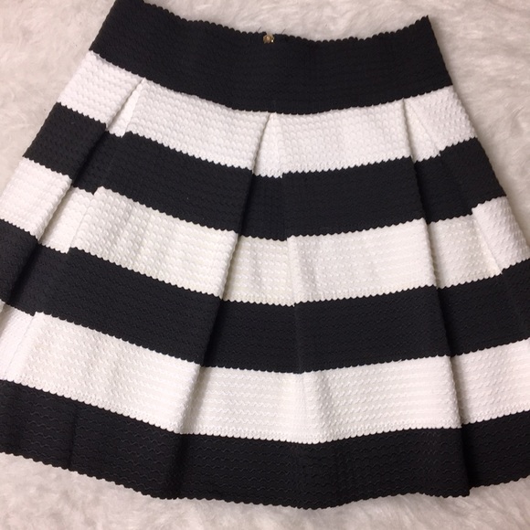 Textured Striped Skater Skirt - Picture 2 of 8